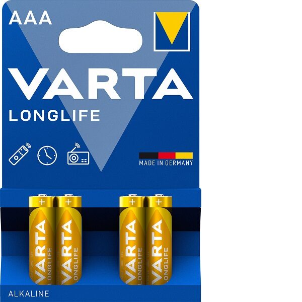 VARTA LONGLIFE POWER PILE ALCALINE AAA / LR03 - 1.5V - BL4