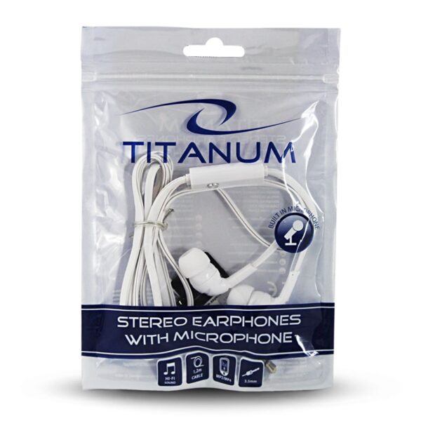Earphones Titanium 3,5mm with microphone