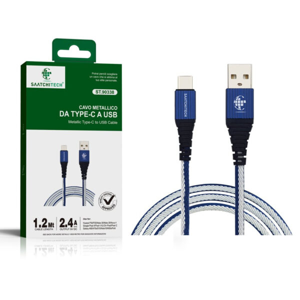 Datakaabel ST.90338 USB-C 1,2m sinine